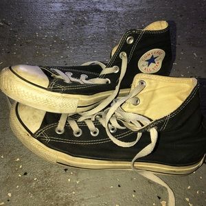 Black high top converse
